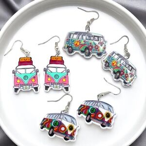Peace, Love & Volkswagen: Dangle Earrings for the Ultimate Free Spirit!